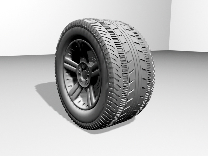 Sports Car Tyre 3d rendering