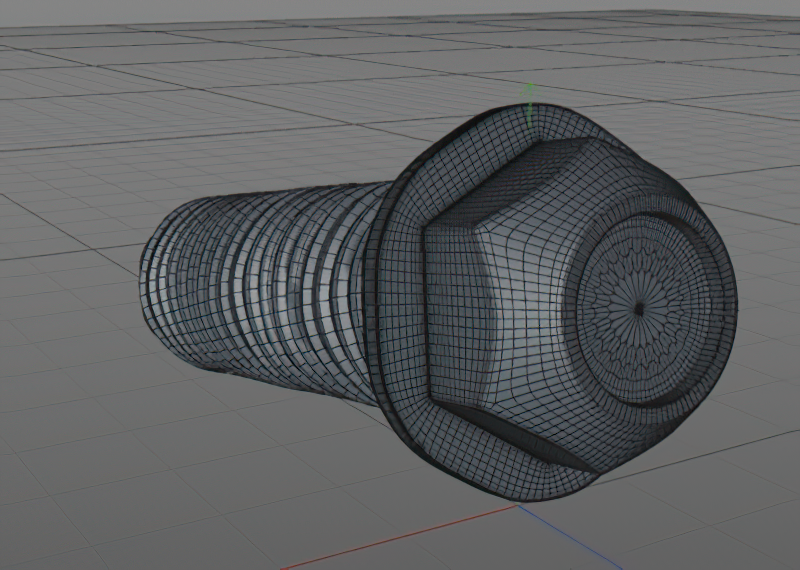 Bolt and Nut 3d rendering