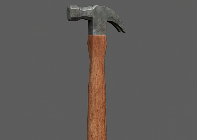 Old Claw Hammer 3d rendering