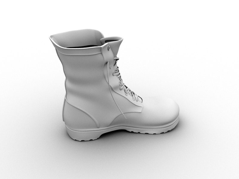 Men's Work Boots 3d rendering