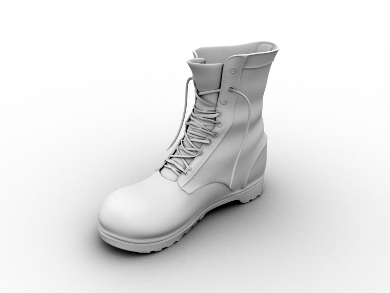 Men's Work Boots 3d rendering