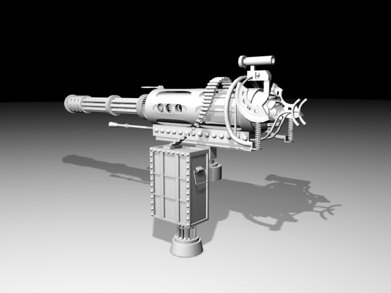 Anti-Aircraft Machine Gun 3d rendering