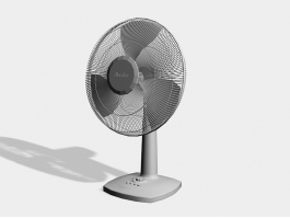 Retro Desk Fan 3d model preview