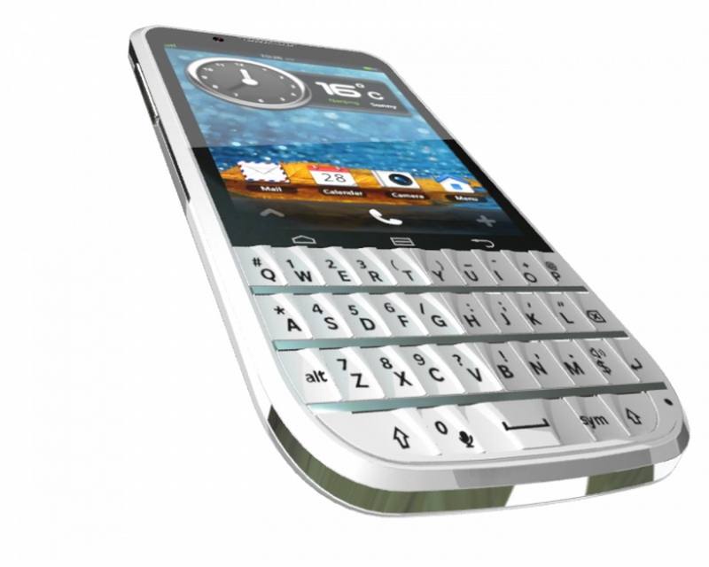 Qwerty Cell Phone 3d rendering