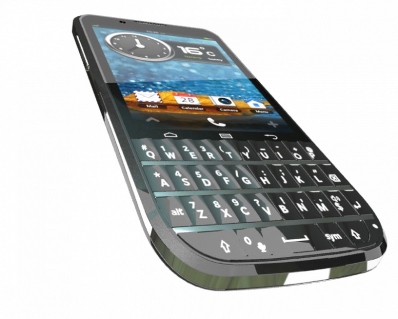 Qwerty Cell Phone 3d rendering