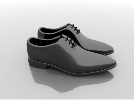 Black Dress Shoes 3d model preview