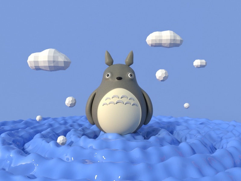 My Neighbor Totoro 3d rendering