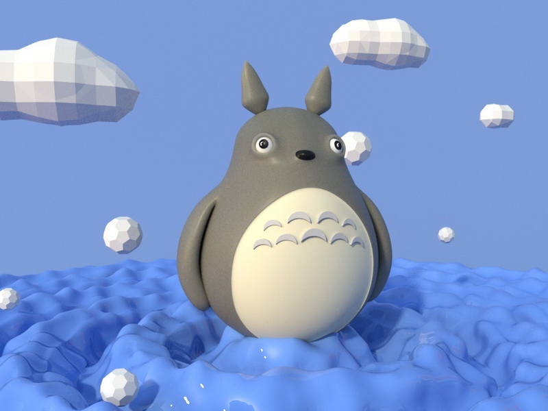 My Neighbor Totoro 3d rendering
