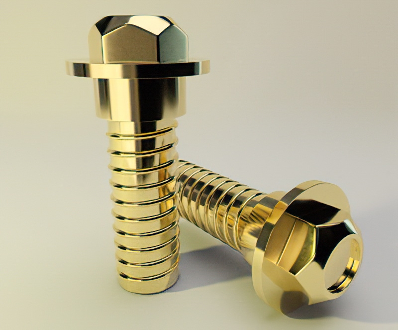 Hex Tap Bolts 3d rendering