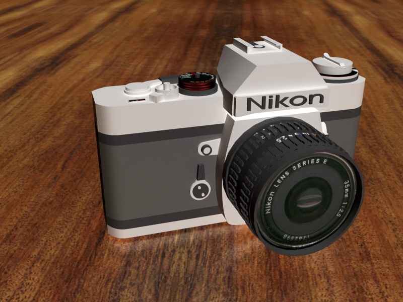 Nikon SLR Camera 3d rendering