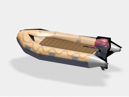 Zodiac Inflatable Boat 3d model preview