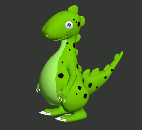 Animated Cartoon Dinosaur 3d rendering