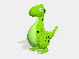 Animated Cartoon Dinosaur 3d model preview