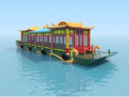 Ancient Chinese Royal Ship 3d preview