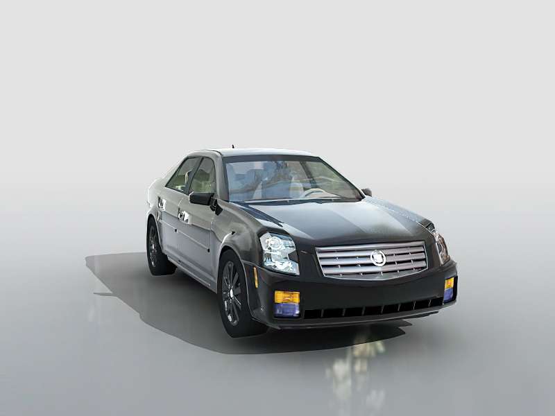 Cadillac CTS Black 3d rendering
