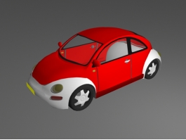 Red Coupe Car 3d model preview