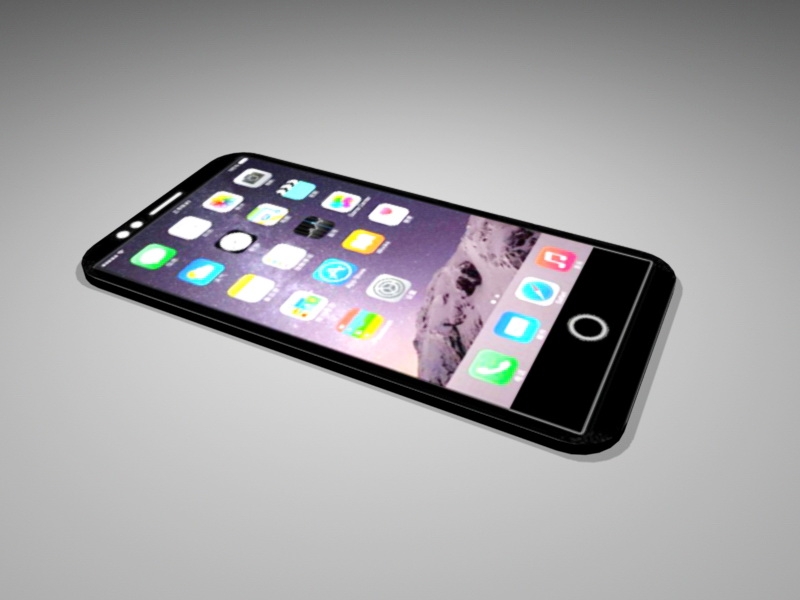 iPhone Black Low Poly 3d rendering