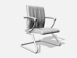 Cantilever Chair with Arms 3d model preview