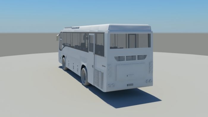 Motor Bus 3d rendering