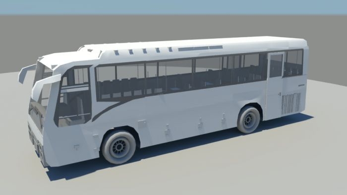 Motor Bus 3d rendering