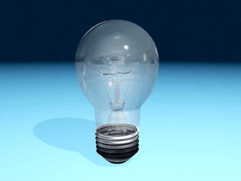 Electric Light Bulb 3d rendering