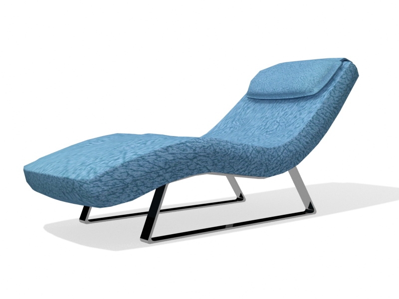 Blue Chaise Longue 3d rendering