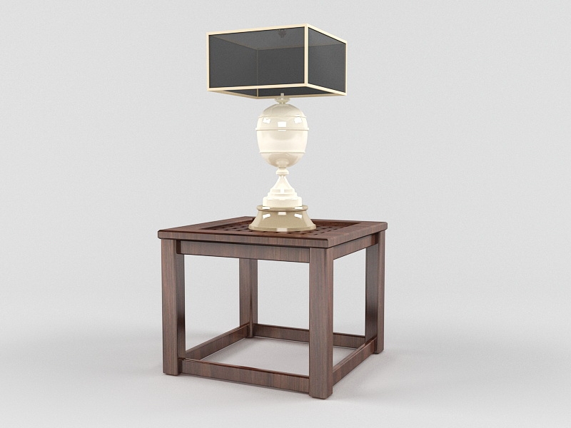 Oriental Style Table Lamp 3d rendering