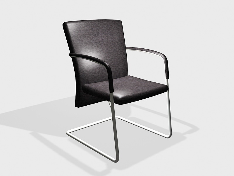 Leather Cantilever Dining Chair 3d rendering