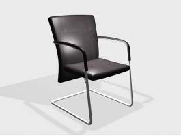 Leather Cantilever Dining Chair 3d preview