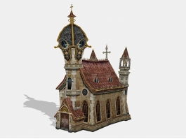 Medieval Cathedral Architecture 3d preview