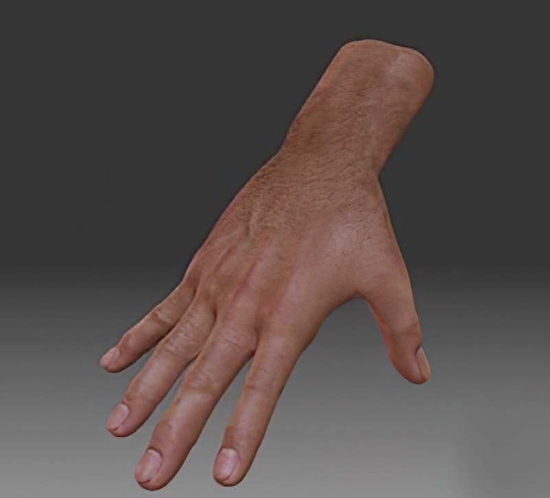 Men's Hand 3d rendering