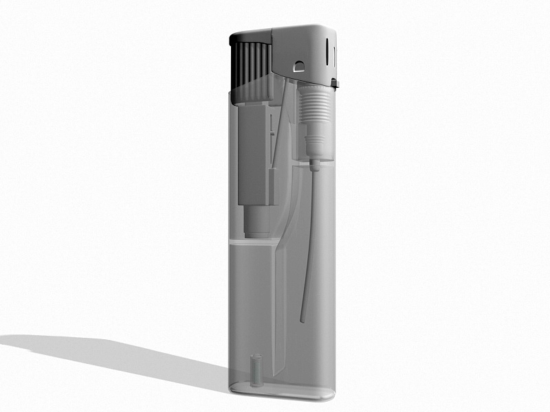 Disposable Lighter 3d rendering