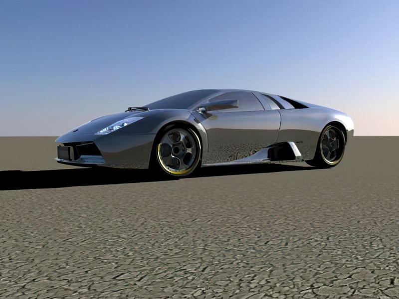 Lamborghini Aventador Sportscar 3d rendering