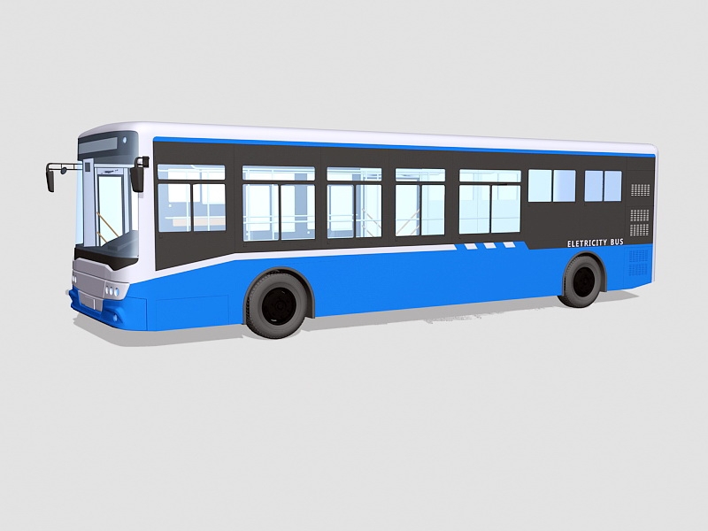 Electric City Bus 3d rendering