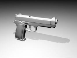 Compact 9Mm Pistol 3d preview