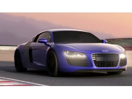 Audi R8 Dark Blue 3d model preview