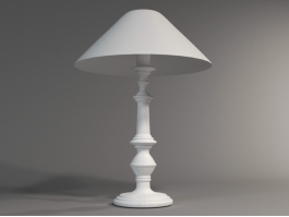 Vintage White Table Lamp 3d preview