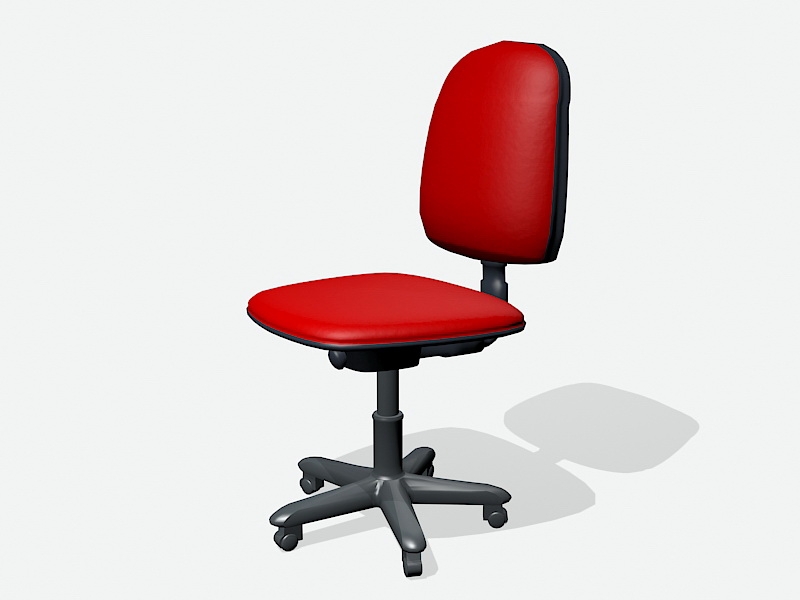 Red Swivel Chair 3d rendering