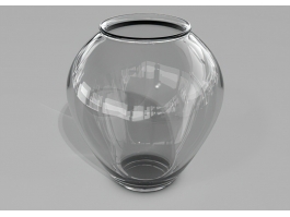 Round Glass Jar 3d preview