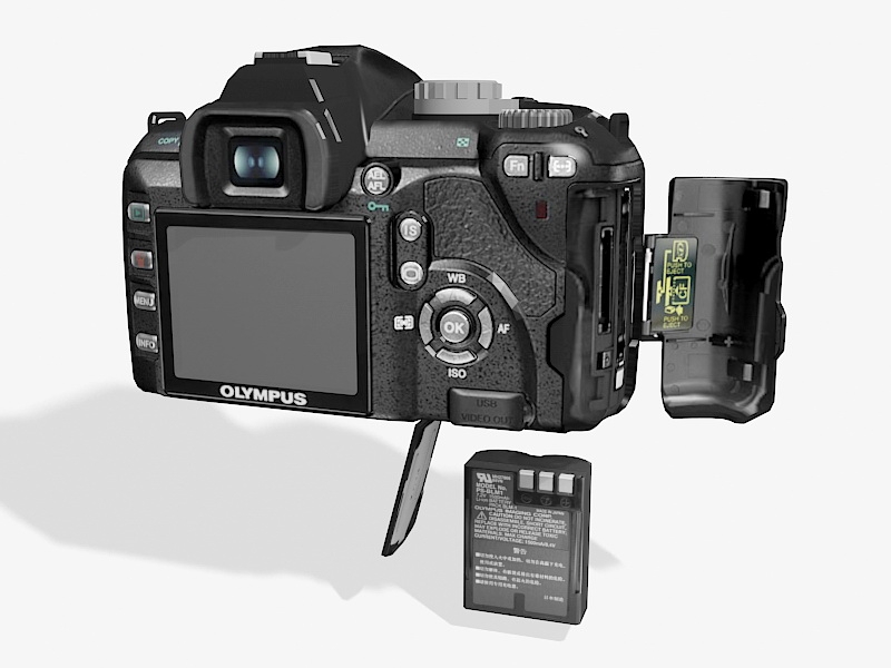 Olympus EVOLT E-510 DSLR Camera 3d rendering