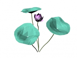 Pink Lotus Flower 3d preview