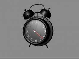 Black Alarm Clock 3d preview