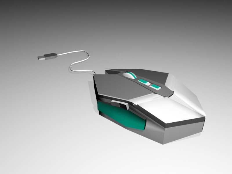 Cool Gaming Mouse 3d rendering