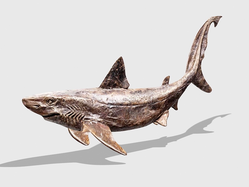 Shark Sculpture 3d rendering