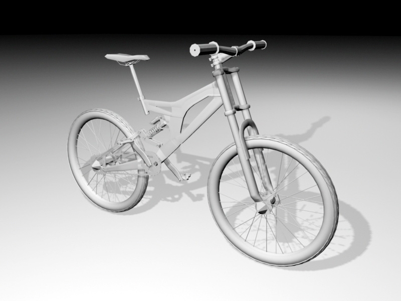 Mountain Bicycle 3d rendering