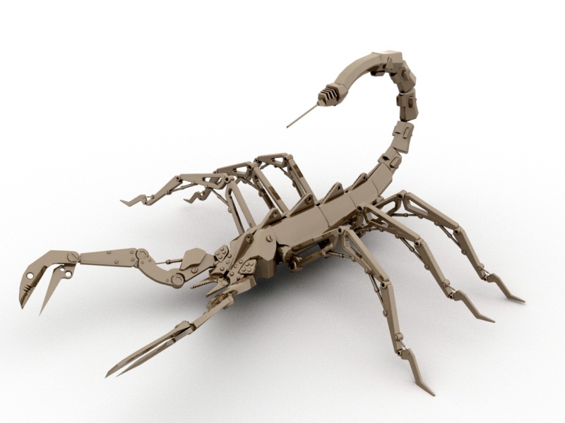 Robot Insect Scorpion 3d rendering