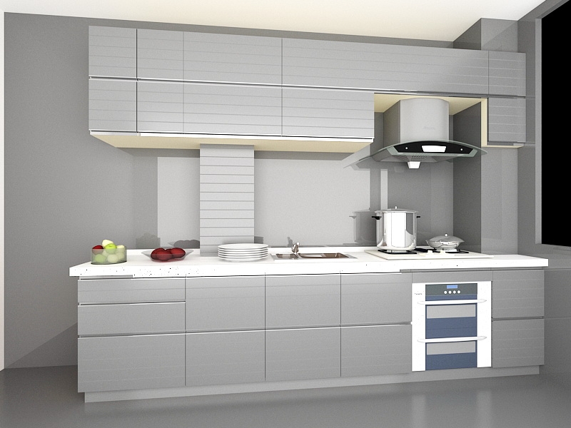 Smart Small Kitchen Design Ideas 3d rendering