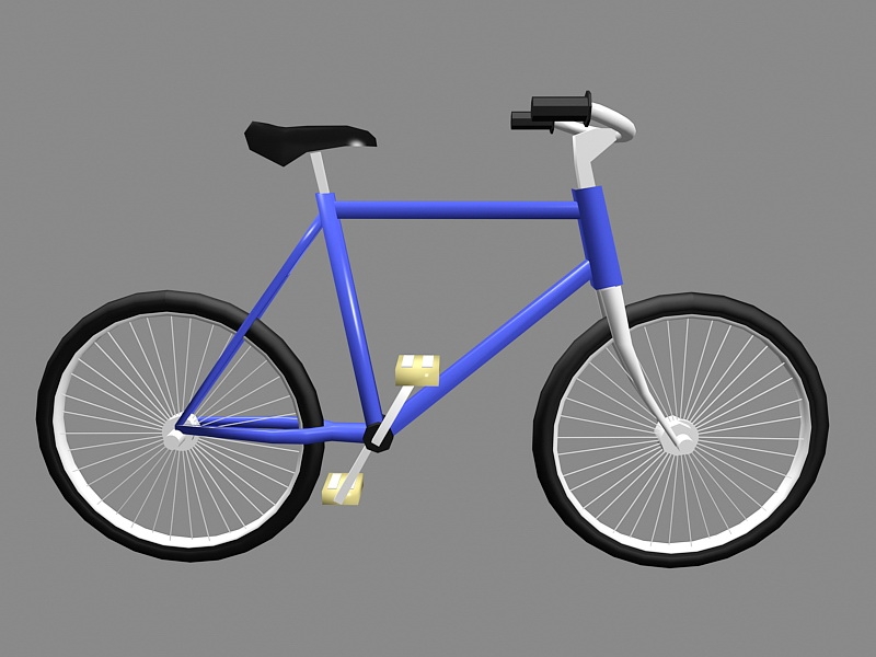 Simple Bicycle 3d rendering