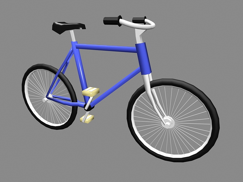 Simple Bicycle 3d rendering