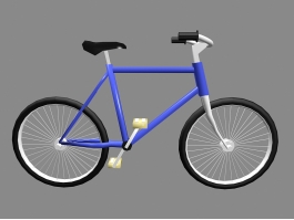 Simple Bicycle 3d model preview